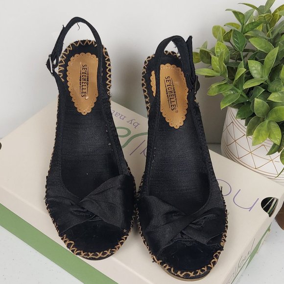 ANTHROPOLOGIE SEYCHELLES SINGAPORE CORK WEDGE SANDALS - Picture 5 of 14